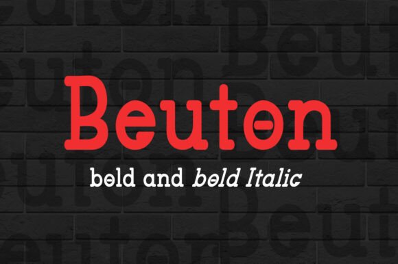Beuton Bold: A Modern Slab Serif for Editorial Design