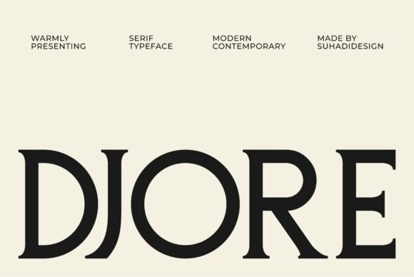 Djore: The Modern Serif Typeface for Polished Branding