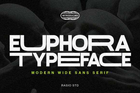 Euphora Typeface: A Modern Wide Sans Serif for Bold Digital Branding