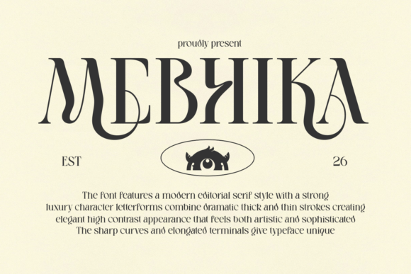 Mebhika: A Modern Serif Font for Luxury Brand Identity