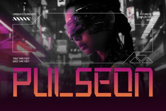 Pulseon: A Futuristic Sans Serif Typeface for Bold Editorial Design