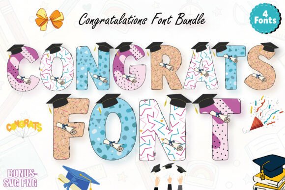 Upgrade Your Brand with the Congratulations Colorful Alphabets Typeface